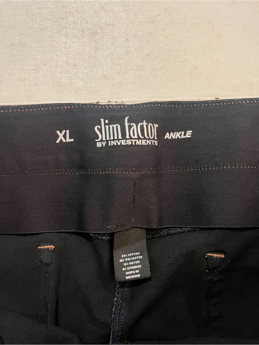 Investments Dark Blue slim fit Stretch ankle length jeggings. - Picture 3 of 7
